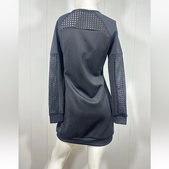 Fabletics Sweatshirt Dress Women Size S Black Tilly Athletic Dress Mini Dress - Picture 7 of 13